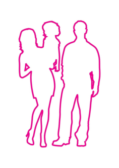 Husband Wife One Kid Family Silhouette Coloring Pages, Free Vectors File